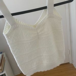 White Sweater tank top